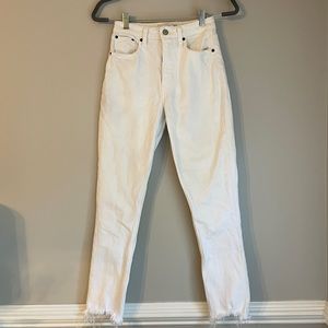 Abercrombie White High Rise Skinny Jeans